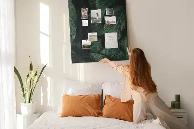 Image tableau en liège Feuilles de végétation de la jungle