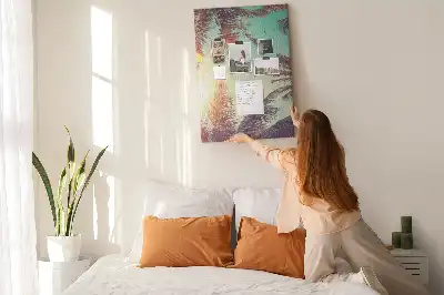 Tableau affichage liège Palmier exotique
