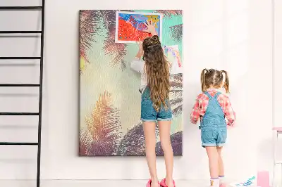 Tableau affichage liège Palmier exotique
