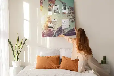 Tableau affichage liège Palmier exotique