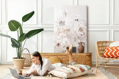 Image tableau en liège Fleurs de pivoine