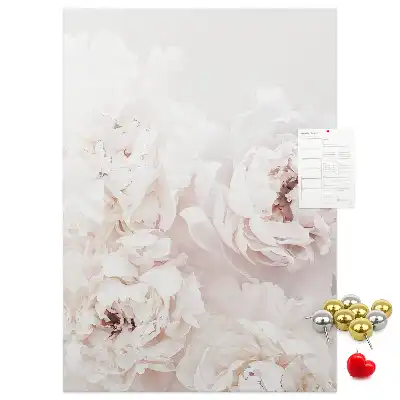 Image tableau en liège Fleurs de pivoine