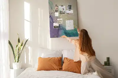 Image tableau en liège Marbre brillant avec des paillettes