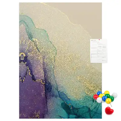 Image tableau en liège Marbre brillant avec des paillettes