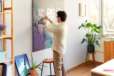 Image tableau en liège Marbre brillant avec des paillettes