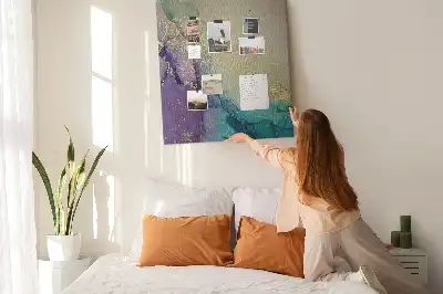 Image tableau en liège Marbre brillant avec des paillettes