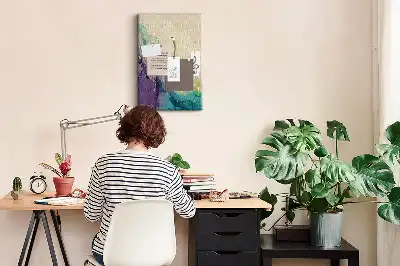Image tableau en liège Marbre brillant avec des paillettes