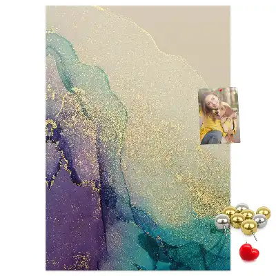 Image tableau en liège Marbre brillant avec des paillettes