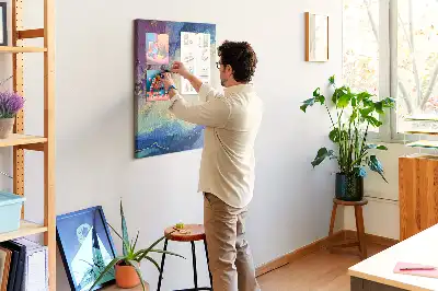Tableau de liège décoratif Abstraction de l'encre
