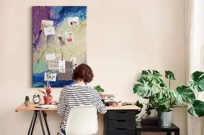 Tableau de liège décoratif Abstraction de l'encre