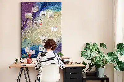 Tableau de liège décoratif Abstraction de l'encre