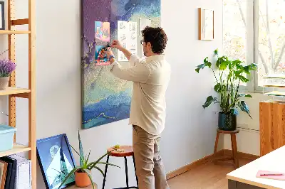 Tableau de liège décoratif Abstraction de l'encre