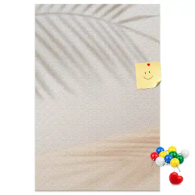 Tableau en liège motif ombre de feuille de palmier