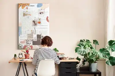 Tableau de liège décoratif Programme du jour