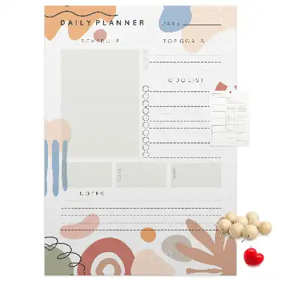 Tableau de liège décoratif Programme du jour