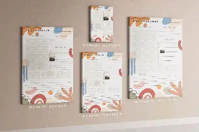 Tableau de liège décoratif Programme du jour