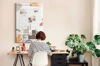 Tableau affichage liège Programme mensuel