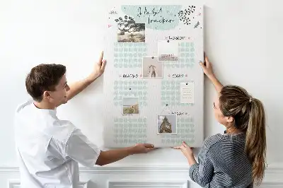 Image tableau en liège Planificateur d'habitudes