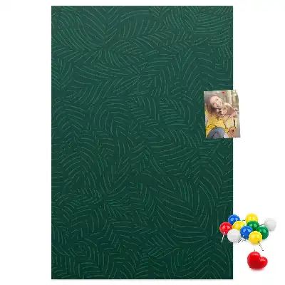 Tableau de liège décoratif Motif linéaire de feuilles