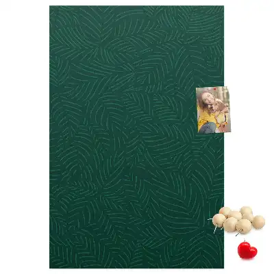 Tableau de liège décoratif Motif linéaire de feuilles