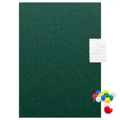 Tableau de liège décoratif Motif linéaire de feuilles