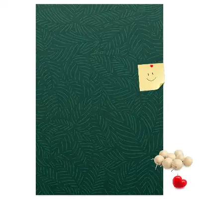Tableau de liège décoratif Motif linéaire de feuilles