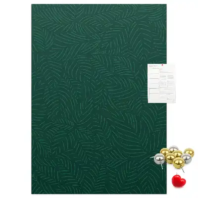Tableau de liège décoratif Motif linéaire de feuilles