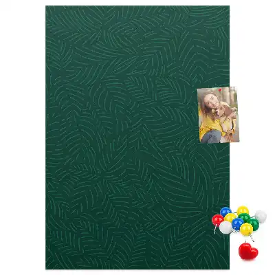 Tableau de liège décoratif Motif linéaire de feuilles