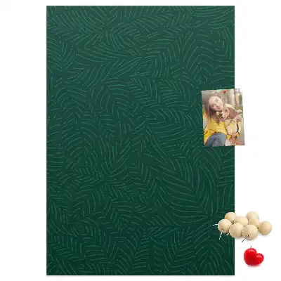 Tableau de liège décoratif Motif linéaire de feuilles