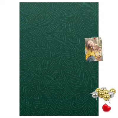 Tableau de liège décoratif Motif linéaire de feuilles