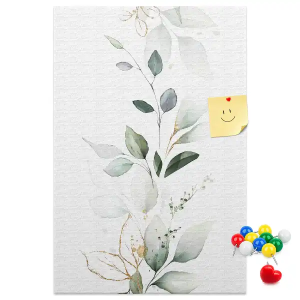Tableau affichage liège Une pousse de plante avec des feuilles
