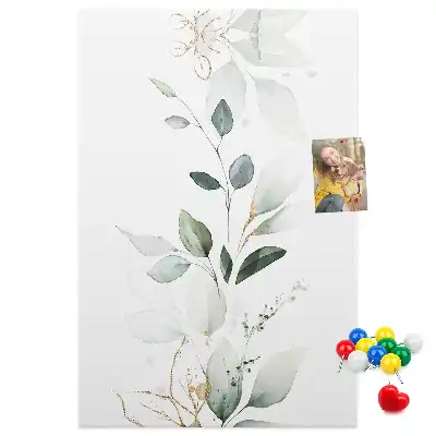 Tableau affichage liège Une pousse de plante avec des feuilles