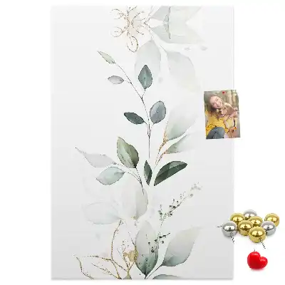 Tableau affichage liège Une pousse de plante avec des feuilles