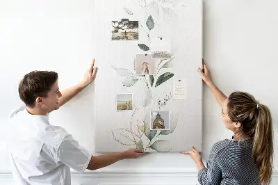 Tableau affichage liège Une pousse de plante avec des feuilles