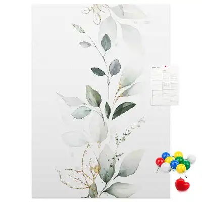 Tableau affichage liège Une pousse de plante avec des feuilles