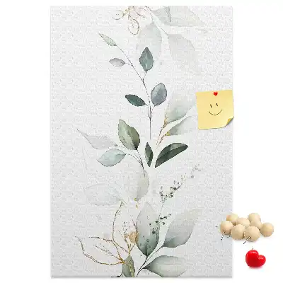 Tableau affichage liège Une pousse de plante avec des feuilles