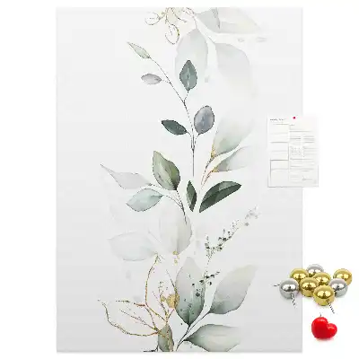 Tableau affichage liège Une pousse de plante avec des feuilles