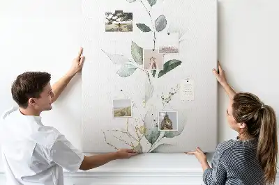 Tableau affichage liège Une pousse de plante avec des feuilles