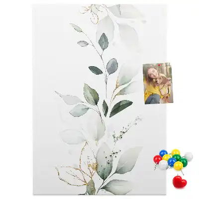 Tableau affichage liège Une pousse de plante avec des feuilles