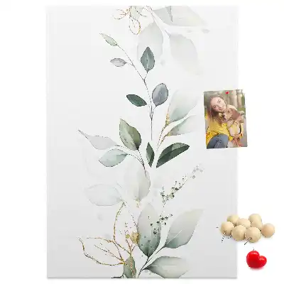 Tableau affichage liège Une pousse de plante avec des feuilles