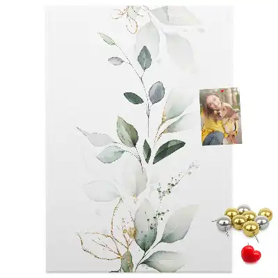 Tableau affichage liège Une pousse de plante avec des feuilles