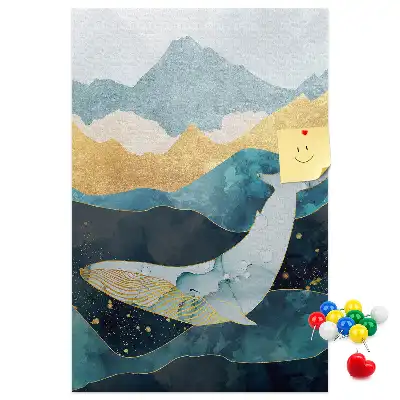 Tableau en liège motif baleine marbrée