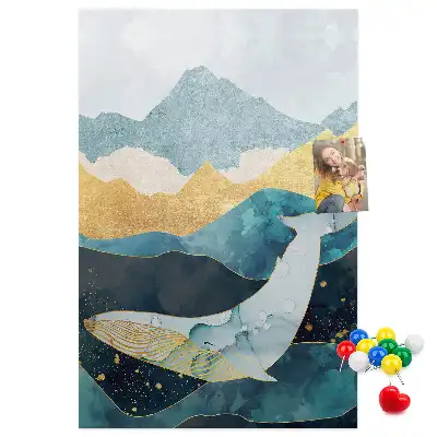 Image tableau en liège Baleine marbrée