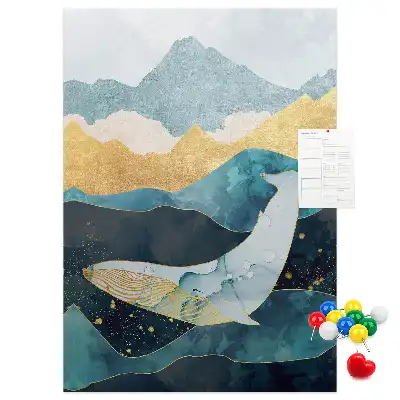 Image tableau en liège Baleine marbrée