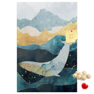 Image tableau en liège Baleine marbrée