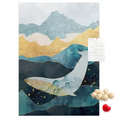 Image tableau en liège Baleine marbrée