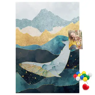 Image tableau en liège Baleine marbrée