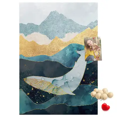 Image tableau en liège Baleine marbrée