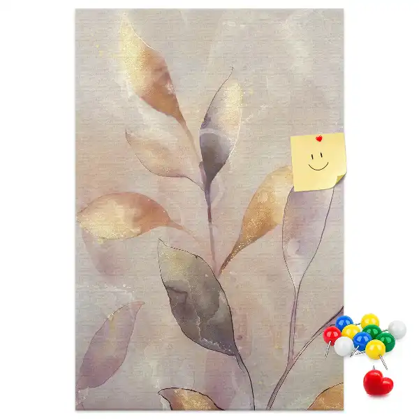 Tableau de liège décoratif Aquarelle de plantes