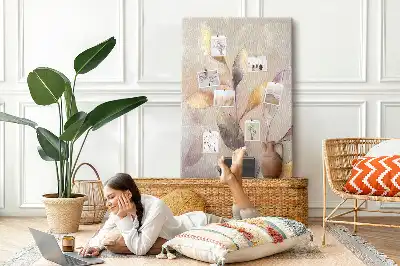 Tableau de liège décoratif Aquarelle de plantes